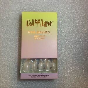 Glittery Red Aspen Nail Dashes